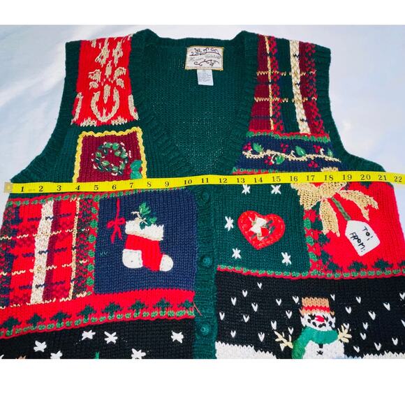 Heirloom Collectables Holiday Sweater Vest - Women's Size M - Ugly Awesomeness! - Picture 7 of 9